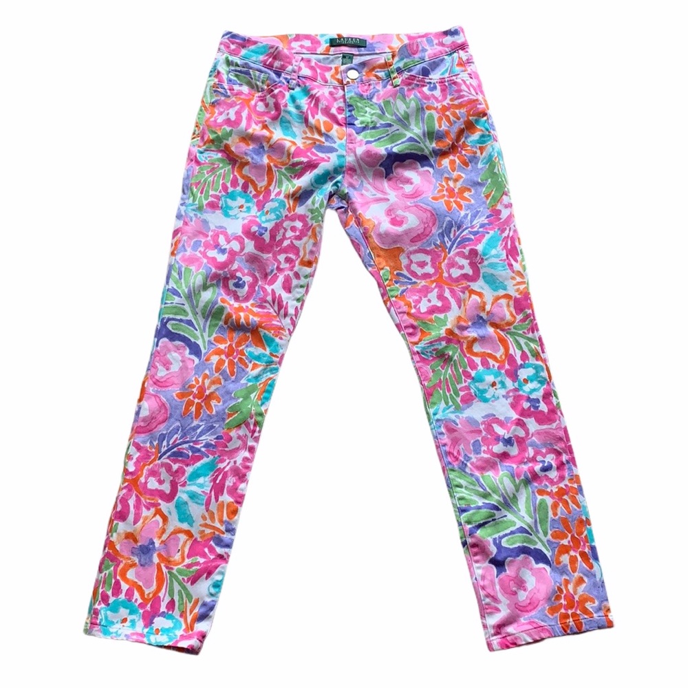 Lauren Ralph Lauren high waist floral jeans